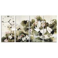 Đồng hồ tranh-Ao sen-DHT0118