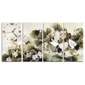 Đồng hồ tranh-Ao sen-DHT0118
