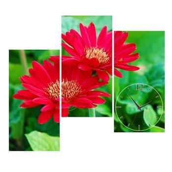 Đồng hồ tranh-Hoa cúc đỏ-DHT0203
