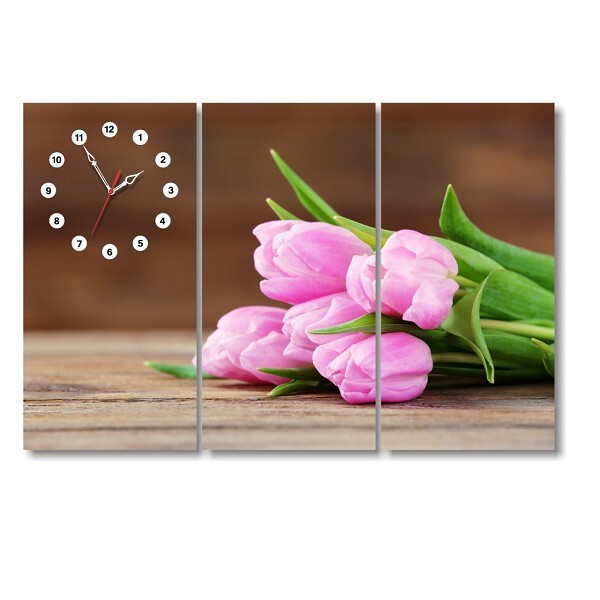 Đồng hồ tranh Tulip Hồng Phấn Dyvina 3T3060-39
