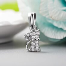 Mặt dây chuyền bạc Lovely Cat