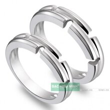 Nhẫn đôi Bạc Hiểu Minh NC232 - Anh sẽ đến bên em