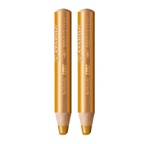 Bộ 2 cây bút chì màu đa năng Stabilo Woody 3 in 1 CLK880-205 (Vàng) ...