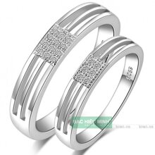 Nhẫn đôi Bạc Hiểu Minh NC374 - Tình yêu