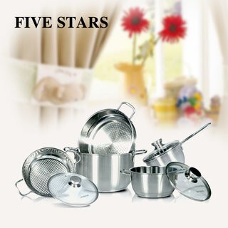 FIVE STAR - Bộ 5 nồi inox 3 đáy - 000113