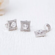 Bộ trang sức bạc Alvina Love