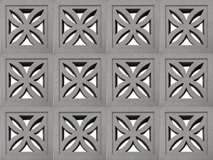 Gạch bông gió xám hình chiêc lá