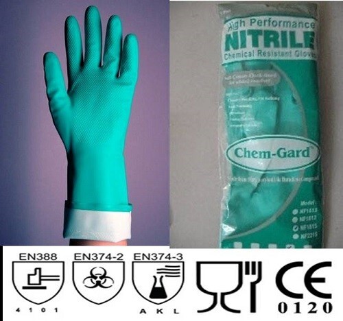 Găng tay chống hóa chất Nitrile Chemgard NF1815