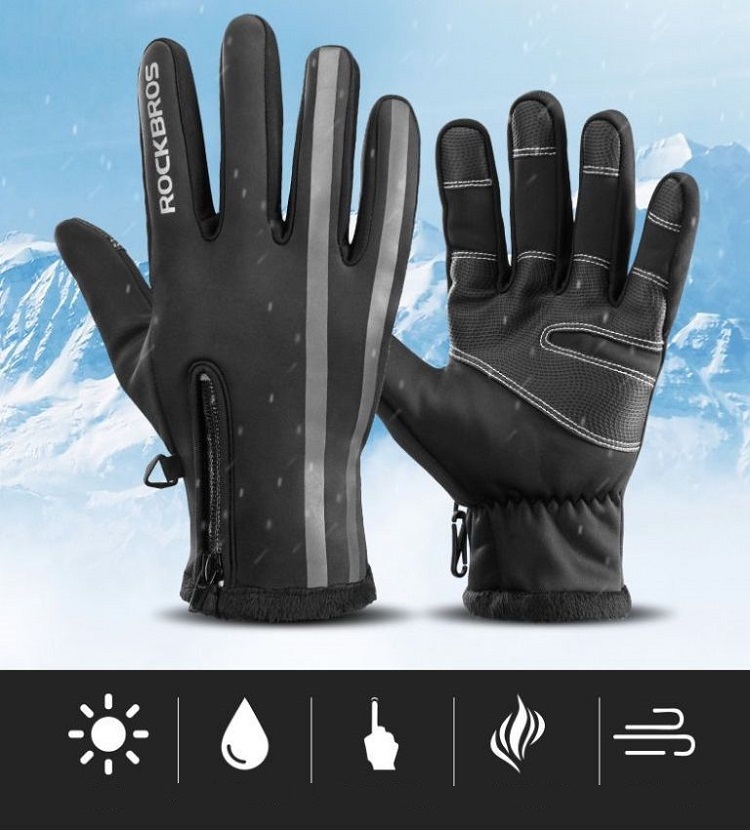 Găng tay chống nước giữ nhiệt ROCKBROS S091-2BK