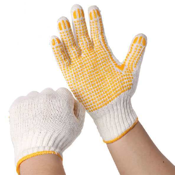 Găng tay len phủ hạt nhựa lòng bàn tay KM-224