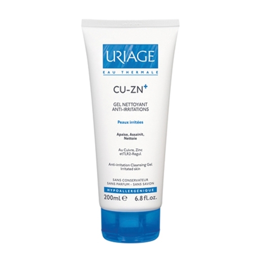 Gel rửa mặt cho da kích ứng Uriage Cu-zn+ Gel Nettoyant Anti-Irritations 200ml