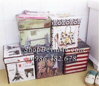 Ghế hộp đa năng xếp gọn Vintage