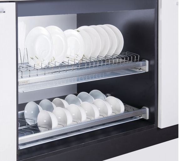 Giá bát đĩa hai tầng cố định cho tủ bếp trên Garis BH04.900