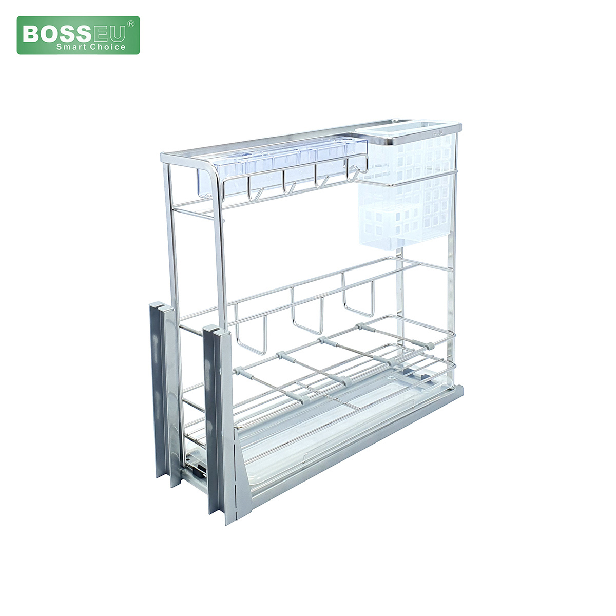 Giá dao thớt inox nan dẹt BossEU BS304.250DS