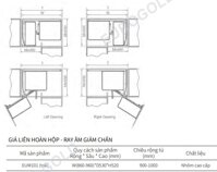 Giá liên hoàn hộp - Ray giảm chấn Eurogold EUM102 (Phải)