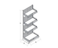 Giá siêu thị áp tường GST02