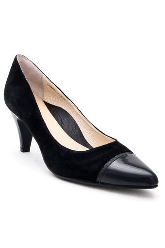 Giày cao gót thời trang nhung màu đen - GS0000216