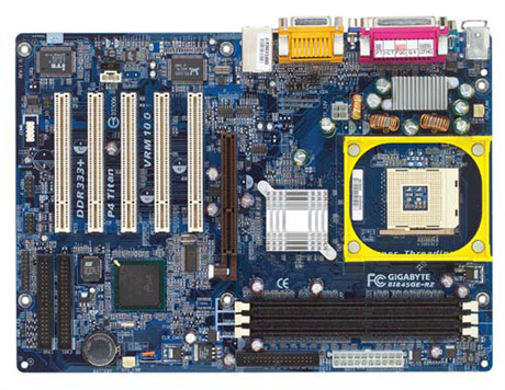 Bo mạch chủ - Mainboard Gigabyte GA-8I845GE-RZ - Socket 478, Intel 845GE / ICH4, 3 x DIMM, Max 2GB, DDR