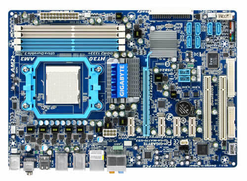 Bo mạch chủ - Mainboard Gigabyte GA-MA770-US3 - Socket AM2+, AMD770/ AMDSB710, 4 x DIMM, Max 16GB, DDR2