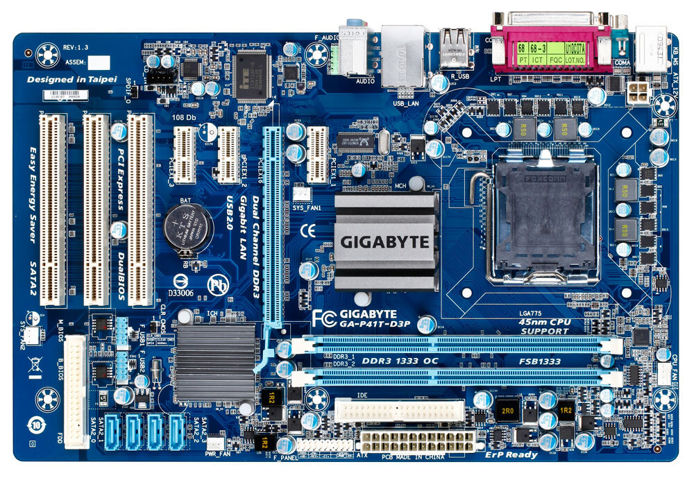 Bo mạch chủ - Mainboard Gigabyte GA P41T-D3 - Socket 775, Intel G41/ICH7, 2 x DIMM , Max 4GB, DDR3