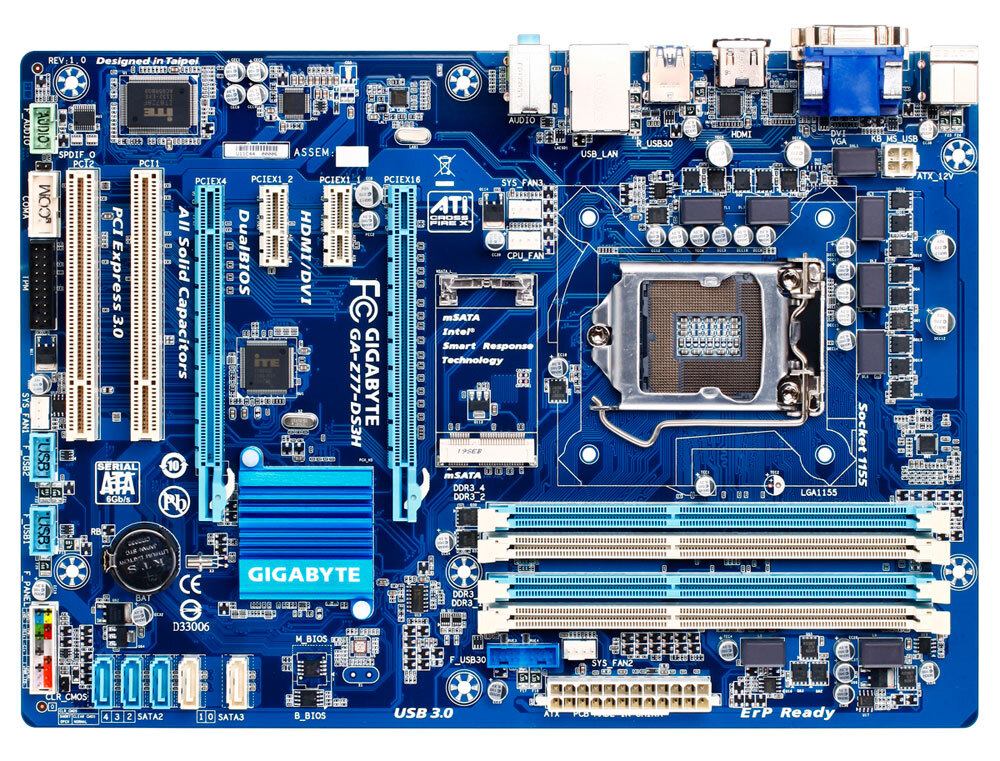 Bo mạch chủ - Mainboard Gigabyte GA-Z77-DS3H - Socket 1155, Intel Z77, 4 x DIMM, Max 32GB, DDR3