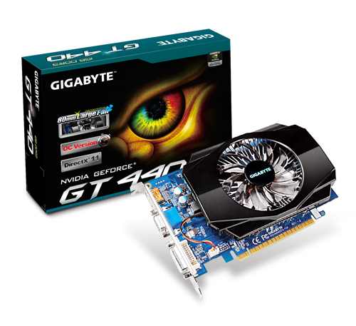 Card đồ họa (VGA Card) Gigabyte GV-N440D3-1GI - NVIDIA GeForce GT 440 GPU, DDR3 1GB, 128 bit, PCI-E 2.0