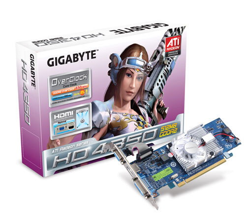 Card đồ họa (VGA Card) Gigabyte GV-R435OC-512I - ATI Radeon HD 4350, GDDR2, 512MB, 64-bit, PCI Express 2.0 x16
