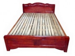 Giường ngủ đơn gỗ cao su rộng 1m GTN10