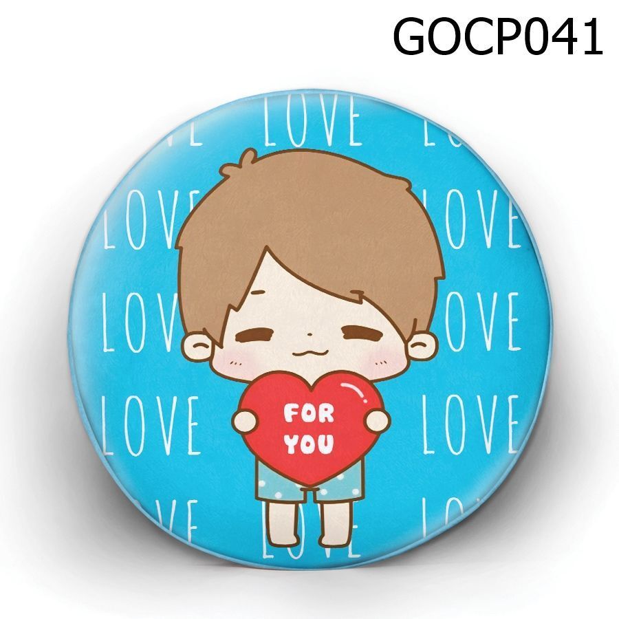 Gối tròn Cậu bé Love for you - GOCP041