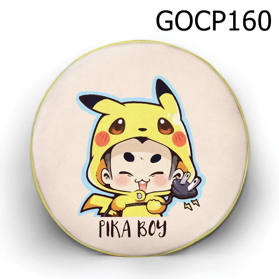 Gối tròn Cậu bé pikachu - GOCP160