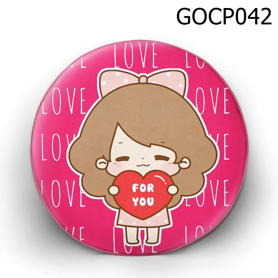 Gối tròn Cô bé Love for you - GOCP042