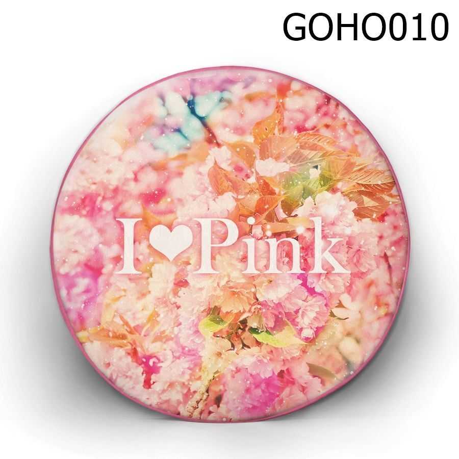 Gối tròn I live pink - GOHO010