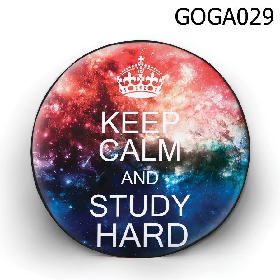 Gối tròn Keep calm and study hard - GOGA029