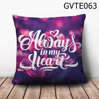 Gối vuông Always in my heart - GVTE063