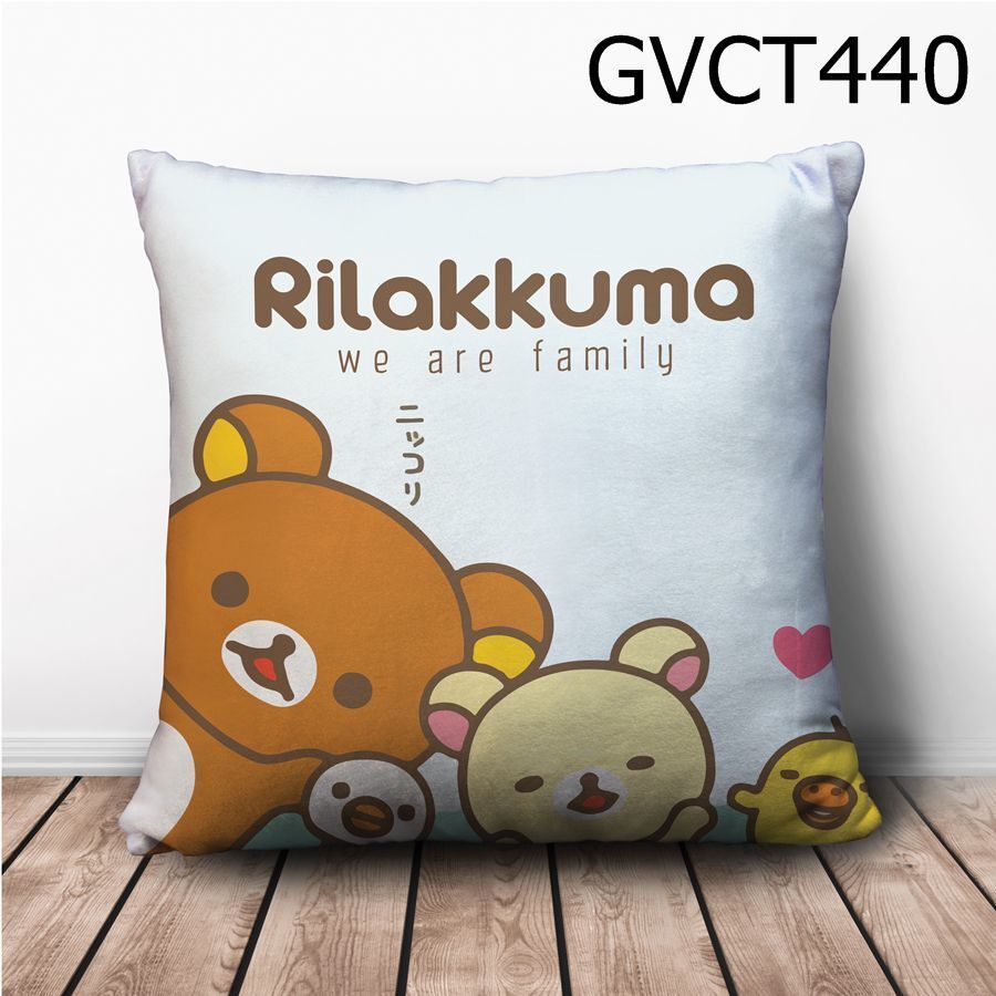 Gối vuông gia đình rilakkuma - GVCT440