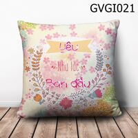 Gối vuông Yêu như lúc ban đầu - GVGI021