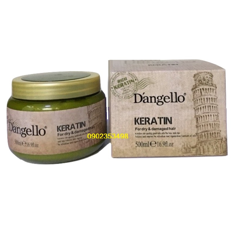 Hấp dầu phục hồi tóc nát Dangello Keratin MASK - 500ml