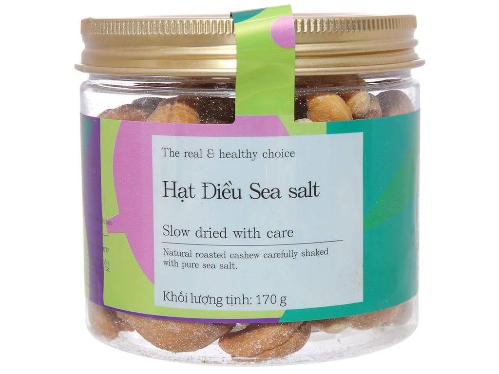 Hạt điều Sea Salt Vinamit - hũ 170g
