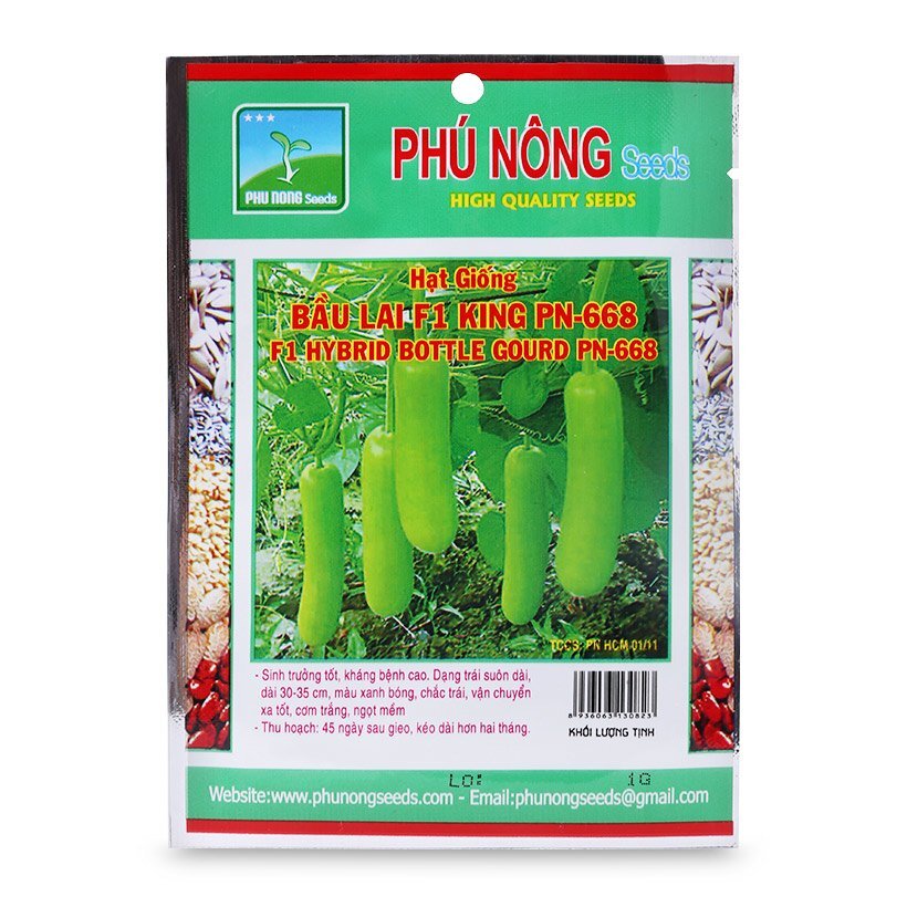 Hạt giống bầu lai F1 King Phú Nông Seeds PN-668 - 1g