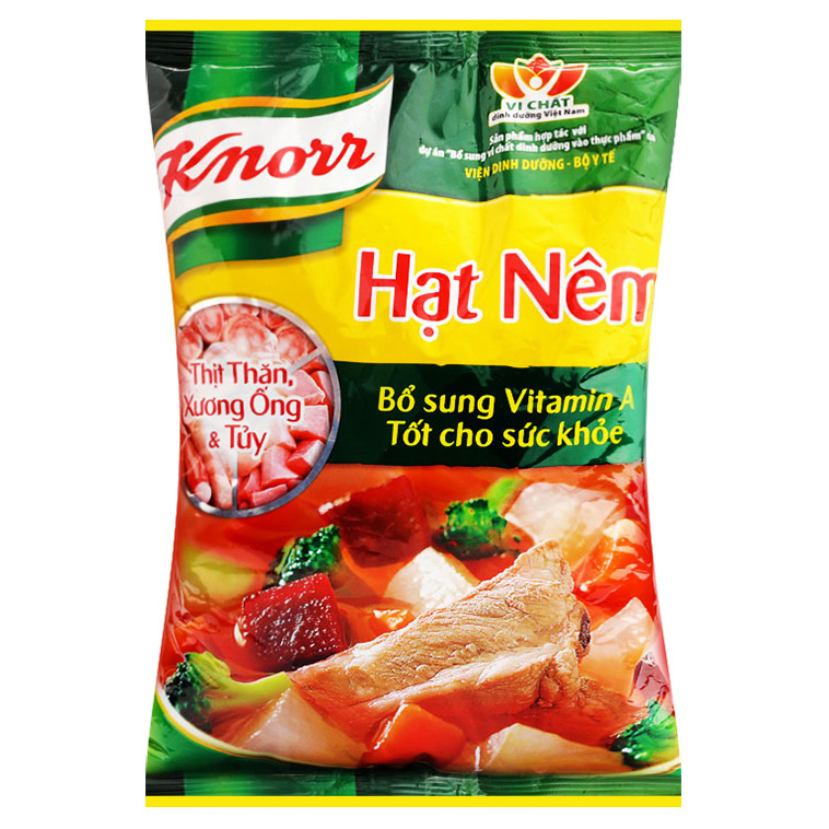 Hạt nêm thịt thăn, xương ống và tủy Knorr gói 200g