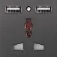 Hạt ổ cắm 3 chấu và ổ cắm USB DOBO A90-032