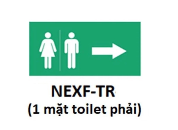 Hình chỉ hướng 1 mặt toilet phải NANOCO NEXF-TR