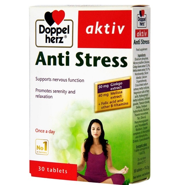 Hỗ trợ an thần, giảm căng thẳng Doppelherz Aktiv Anti Stress