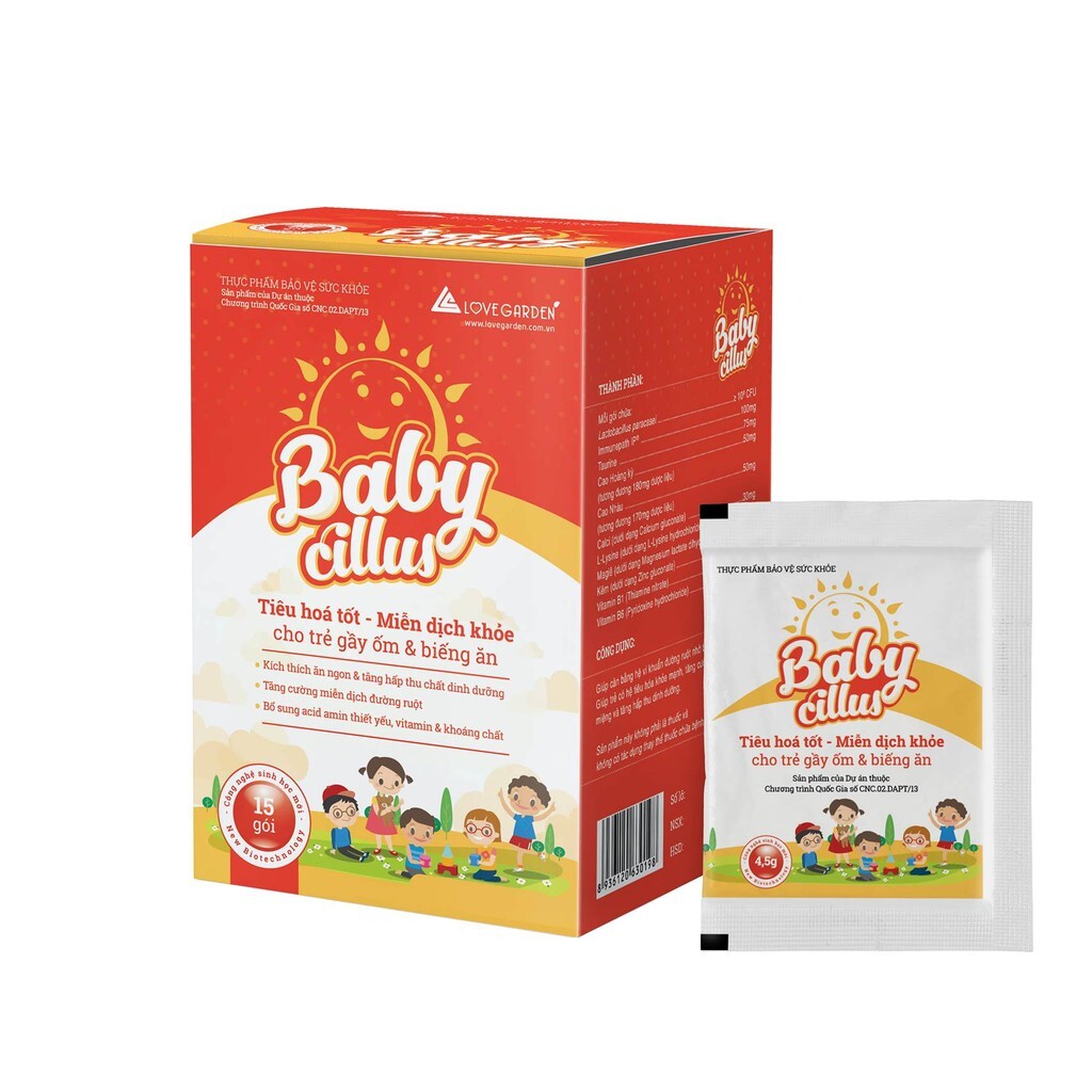 Hỗ trợ đề kháng khỏe trẻ ăn ngon cốm Babycillus