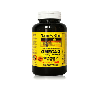 Hỗ trợ tim mạch Omega 3 Vitamin D3 Natures Blend USA 90v