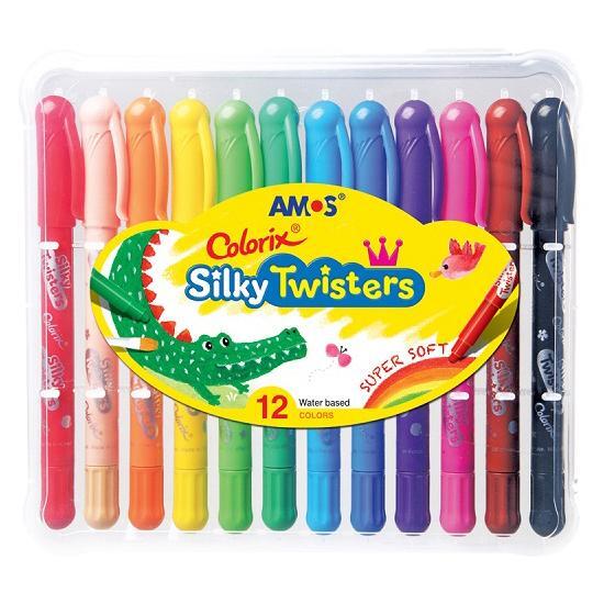 Bút màu trang trí 3 trong 1 Amos Colorix Silky Twisters 12 màu AST1 ...