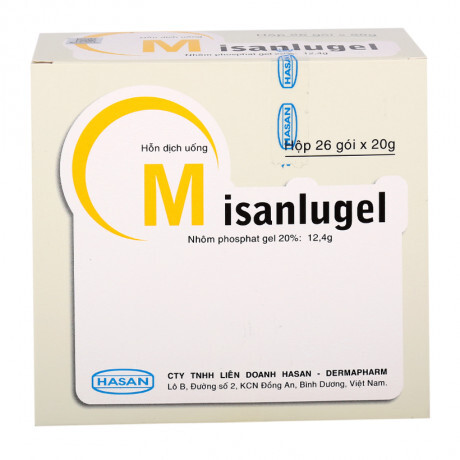 Hỗn dịch uống điều trị viêm dạ dày cấp và mạn tính Misanlugel (Hộp 26 gói x 20g)