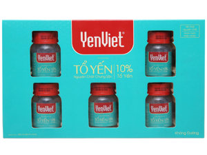 Hộp 5 hũ tổ yến nguyên chất chưng sẵn Yến Việt không đường 65ml