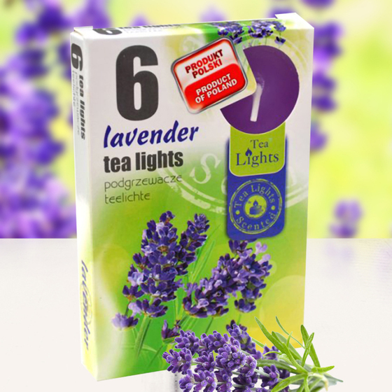 Hộp 6 nến thơm tinh dầu Tealight Admit Lavender QT026082 - hoa oải hương