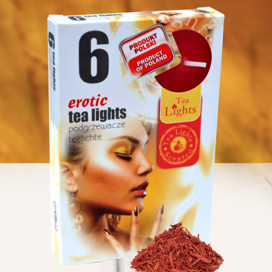 Hộp 6 nến thơm tinh dầu Tealight Admit Erotic QT026103 - gỗ đàn hương